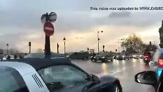 فتاة بيتزا ذات ثديين كبيرين تمارس الجنس مع باريس روز بقضيب اصطناعي